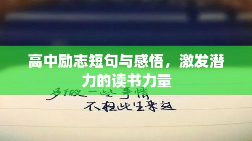 高中励志短句与感悟，激发潜力的读书力量