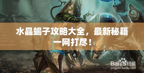 水晶蝎子攻略大全，最新秘籍一网打尽！